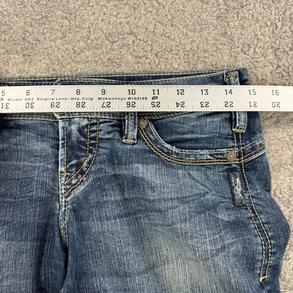 Silver Jeans Co Camden Rose Bermuda Shorts Dark Wash Denim Womens 29 L5021SSR470